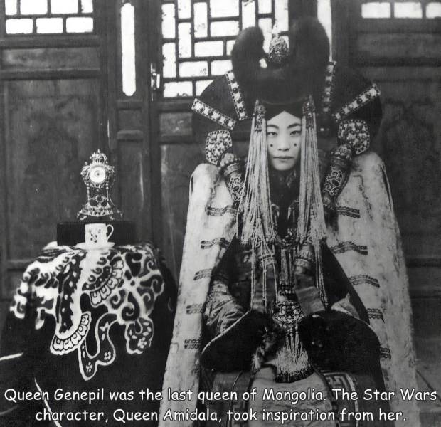 fun randoms - funny photos - queen genepil - woja Secure Queen Genepil was the last queen of Mongolia. The Star Wars character, Queen Amidala, took inspiration from her.