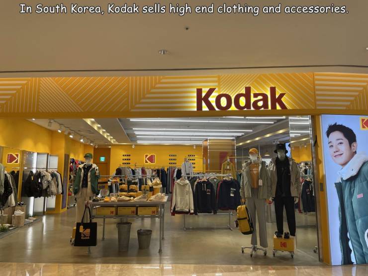 shopping mall - In South Korea, Kodak sells high end clothing and accessories. Kodak