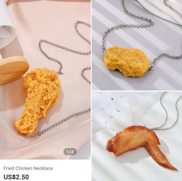 fried chicken necklace shein - 14 Fried Chicken Necklace Us$2.50