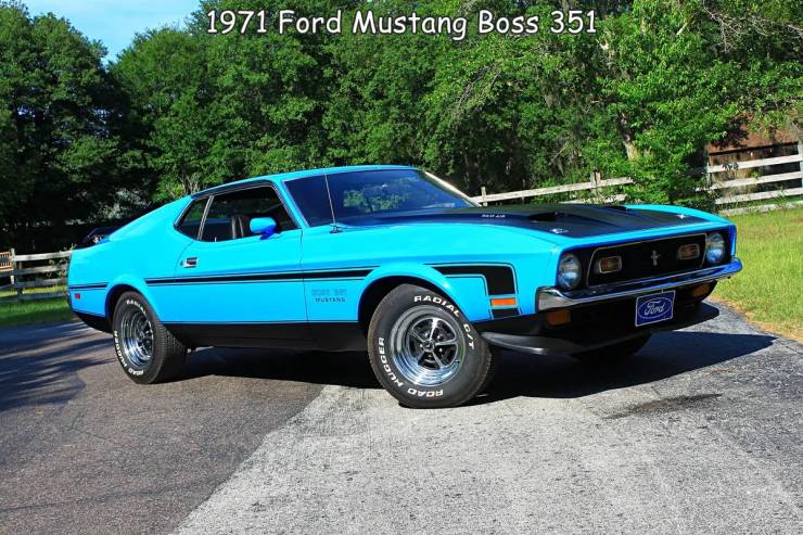 fun randoms - full size car - 1971 Ford Mustang Boss 351 Tane Adise Re Pubce Dod