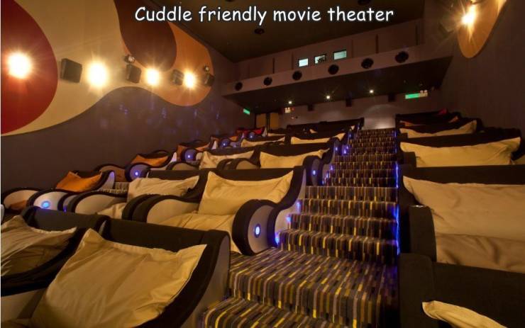 fun randoms - couch movie theater - Cuddle friendly movie theater