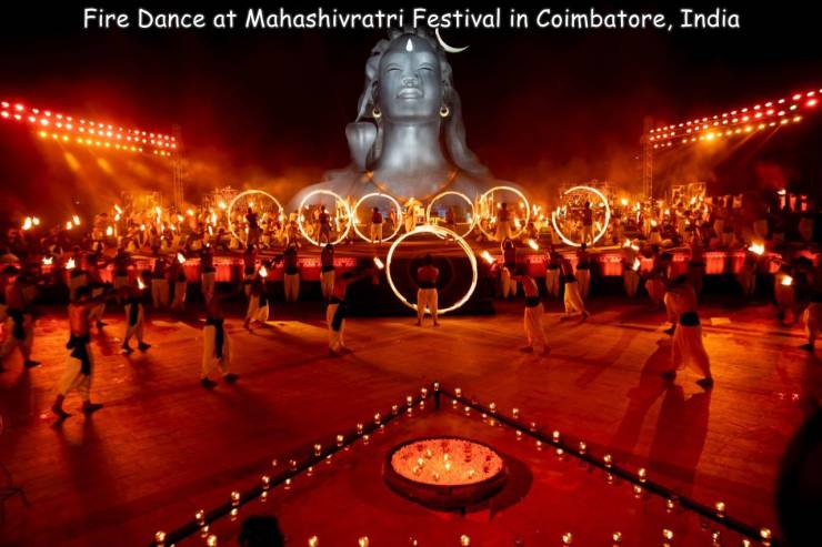 fun randoms - tradition - Fire Dance at Mahashivratri Festival in Coimbatore, India