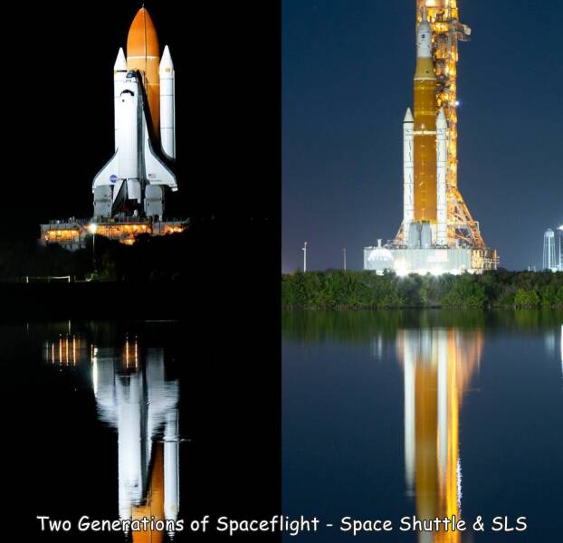fun randoms - landmark - Two Generations of Spaceflight Space Shuttle & Sls
