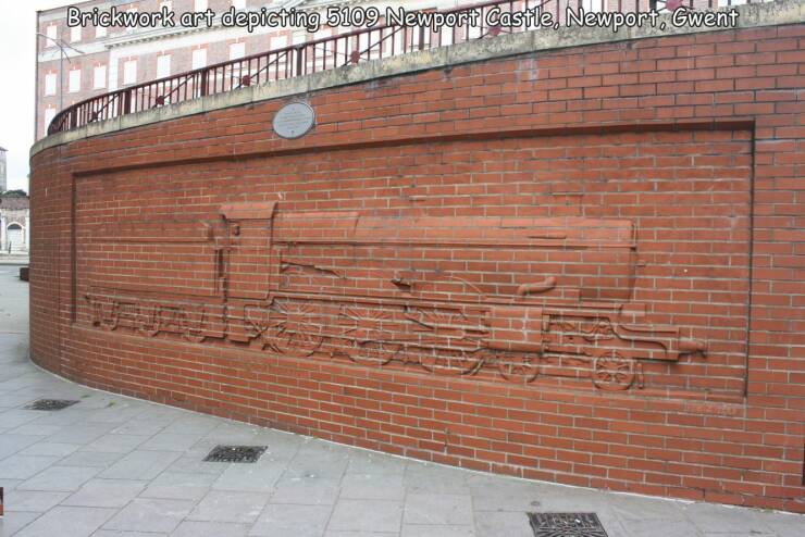 fun rnadoms - brickwork - Brickwork art depicting 5109 Newport Castle, Newport, Gwent