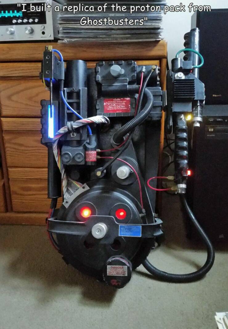 funny photos - car - "I built a replica of the proton pack from Ghostbusters" eeeee enmi Banger Danger