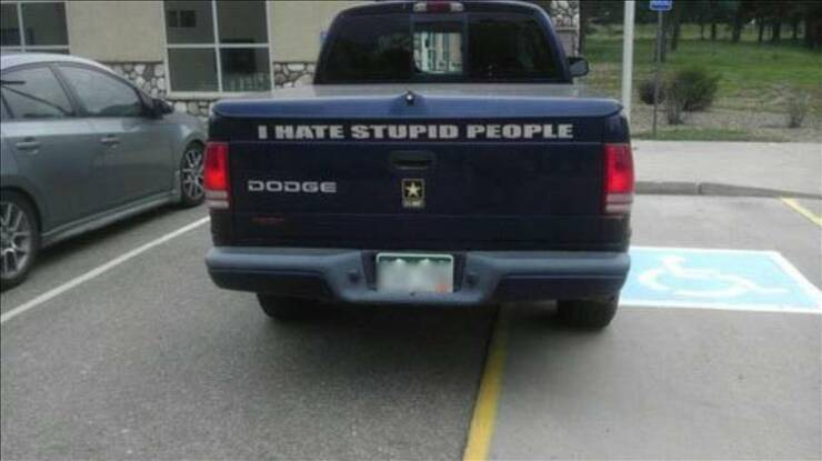 fun randoms - funny photos - truck bed part - Hate Stupid People Dodge