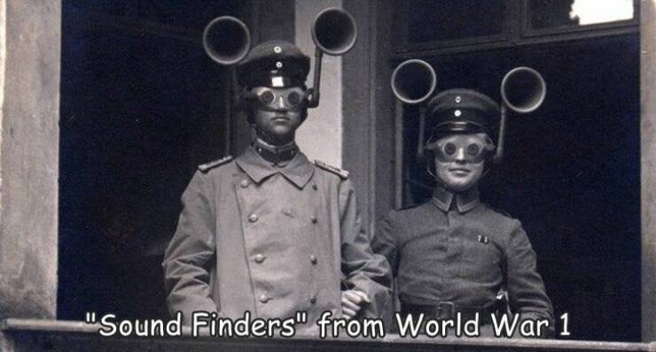random pics - ww1 inventions - "Sound Finders" from World War 1