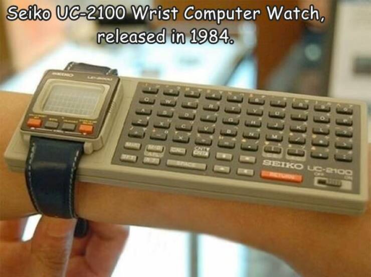 random pics - 1984 smartwatch - Seiko Uc2100 Wrist Computer Watch, released in 1984. Cn 33 3 Feege Seiko Uc2100