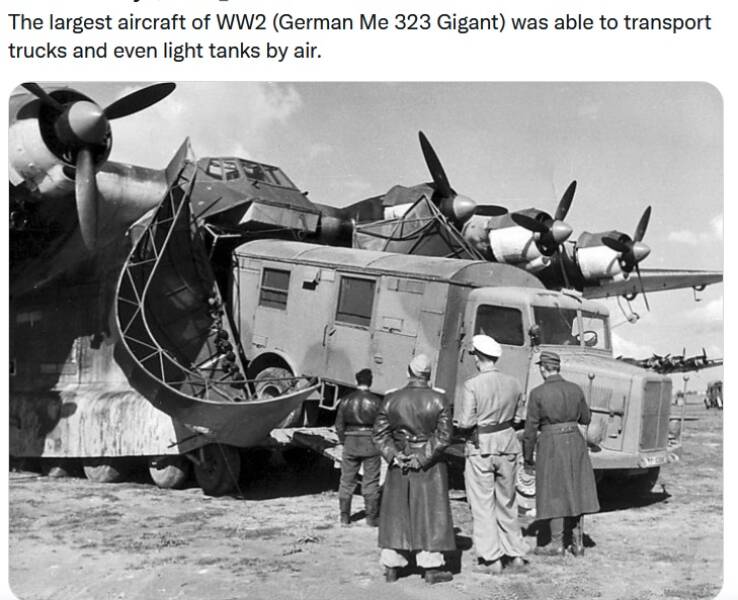 random pics - messerschmitt 323 me gigant - The largest aircraft of WW2 German Me 323 Gigant was able to transport trucks and even light tanks by air.