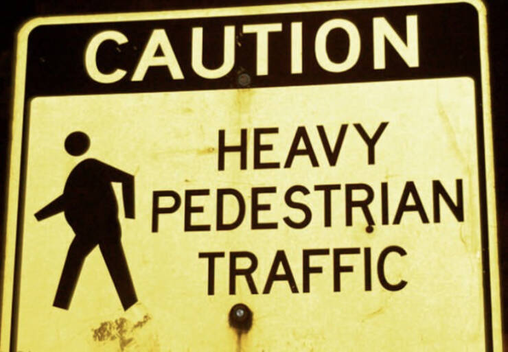 random pics- calton cases logo - Caution Heavy Pedestrian Traffic