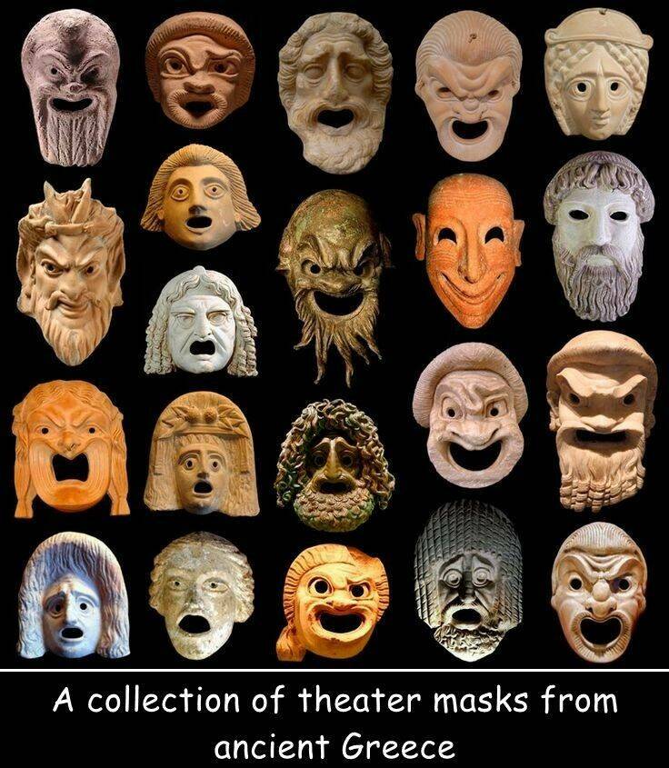 random pics- ancient roman mask - G 2000 A collection of theater masks from ancient Greece
