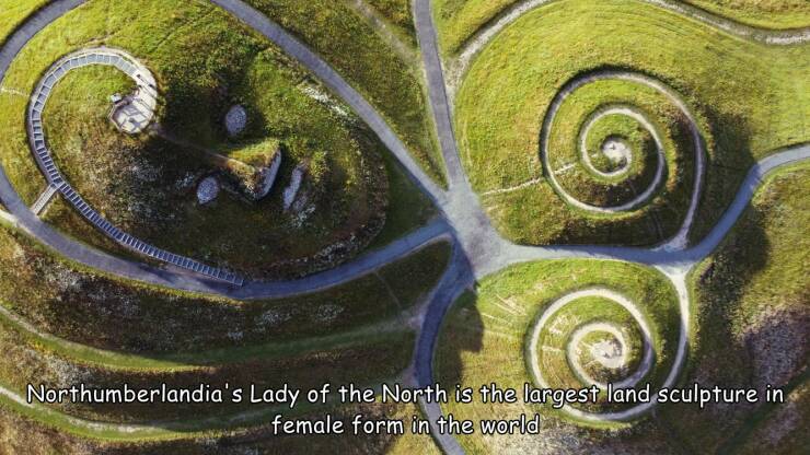 Random Pictures and Images - snail - Northumberlandia's Lady of the North is the largest land sculpture in female form in the world
