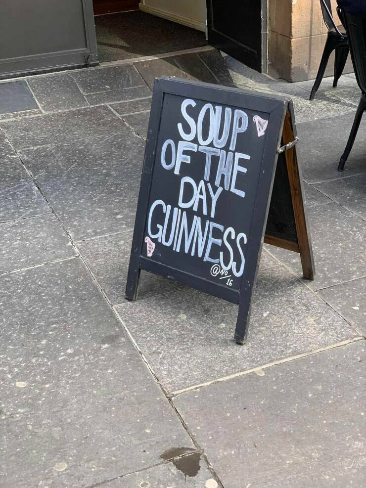 signage - Soup Of The Day Guinness 16