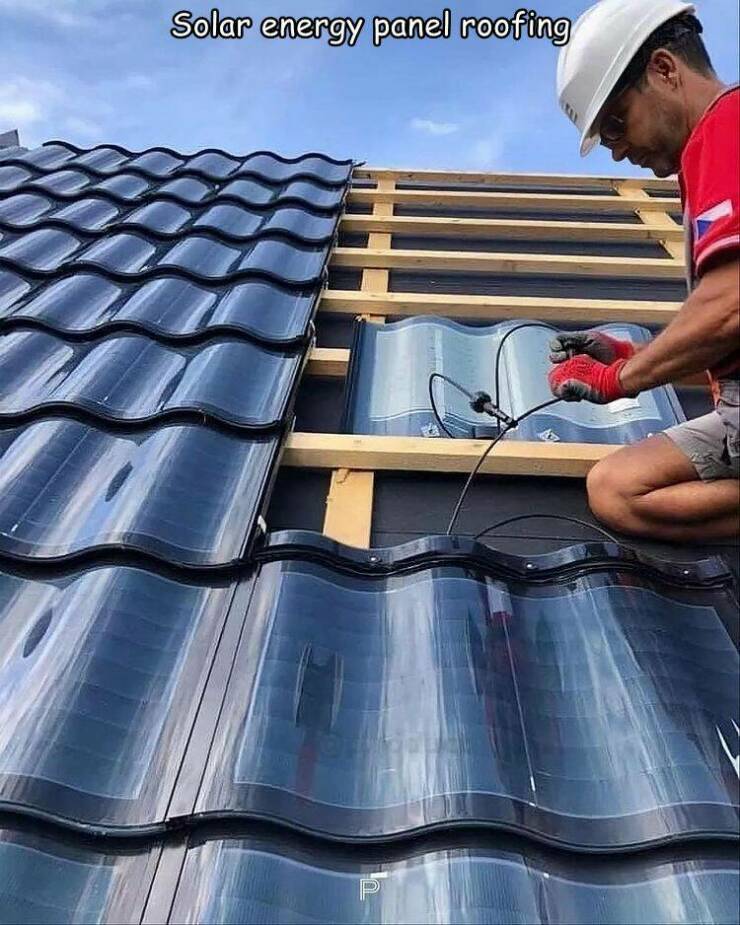 daily dose of randoms -  solar roofing sheet - Solar energy panel roofing P