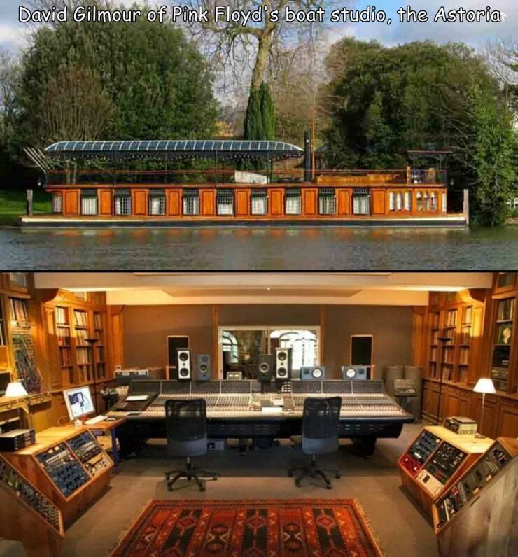 daily dose of randoms - david gilmour houseboat - David Gilmour of Pink Floyd's boat studio, the Astoria Boy 10