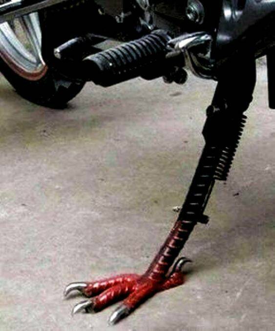 daily dose of random pics - funny motorcycle stand