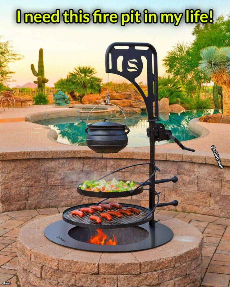 daily dose of pics and memes - fire pit cookers - 01 Breeo I need this fire pit in my life! Dny
