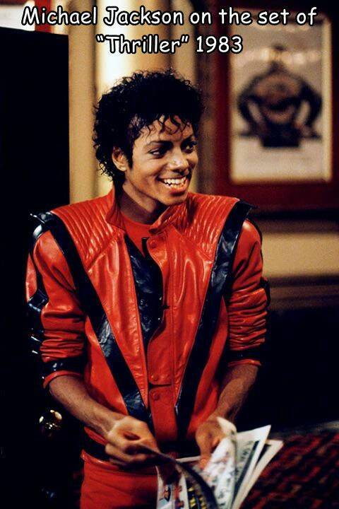 michael jackson thriller - Michael Jackson on the set of "Thriller" 1983 1345