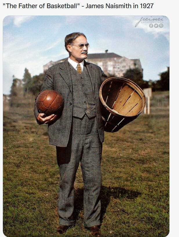 funny and cool pics - james naismith - "The Father of Basketball" James Naismith in 1927 leecnec