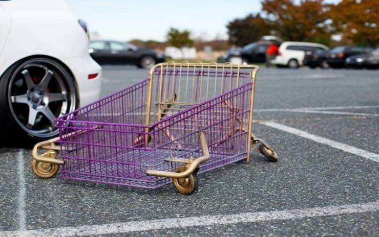 cool random pics - slammed shopping cart