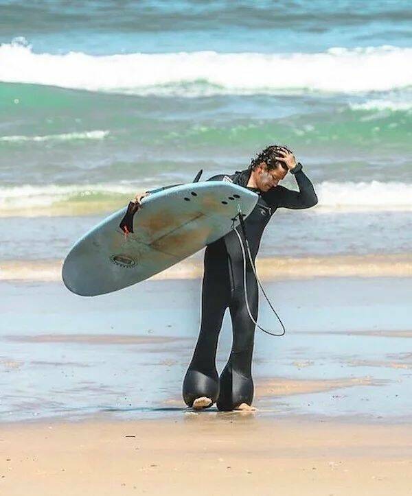 funy filled photos - wetsuit