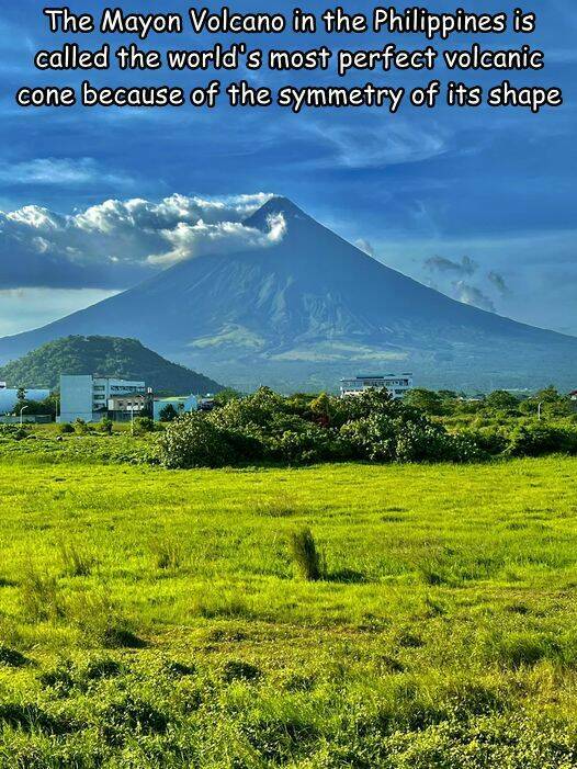 cool random pcis - grassland - The Mayon Volcano in the Philippines is called the world's most perfect volcanic cone because of the symmetry of its shape Sant Agreover