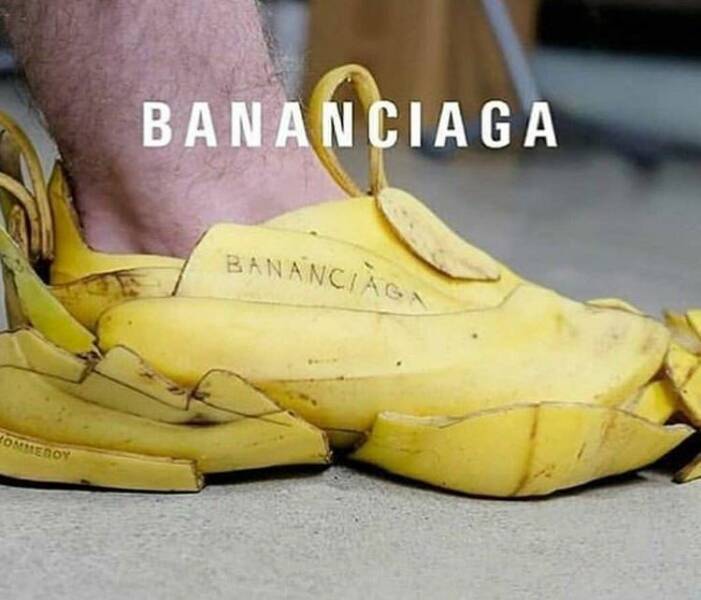 cool random pics - balenciaga banana shoes