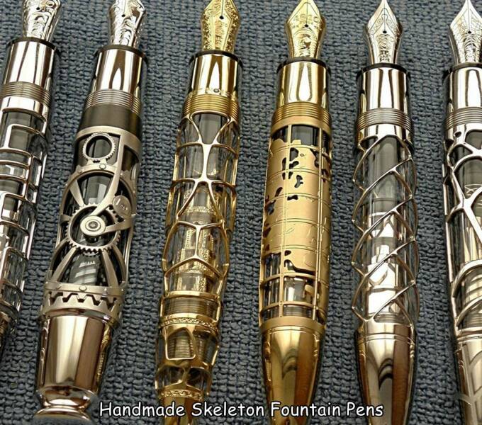 cool random pics - skeleton fountain pen - Handmade Skeleton Fountain Pens
