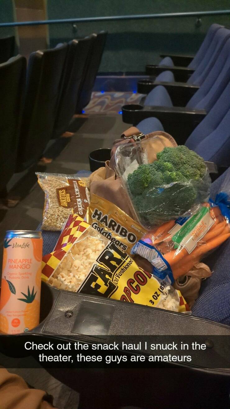 cool random pics - drink - Vitalife Pineapple Mango Organic Sparkling 1 Probiotic Delink Dakota'S Green Lentils Haribo Goldbe sa Fart Old Fashioned Pco 3 Oz 859 Eat For Coorin S Arro Rots Check out the snack haul I snuck in the theater, these guys are ama