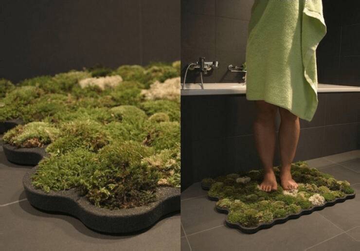 cool random pics - moss bath mat