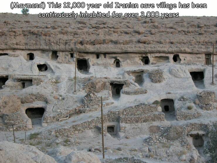 monday morning randomness - historic site - Maymand This 12,000 year old Iranian cave village has been continuously inhabited for over 3,000 years