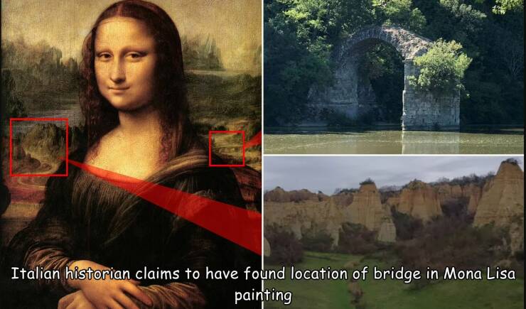 monday morning randomness - mona lisa - Italian historian claims to have found location of bridge in Mona Lisa painting