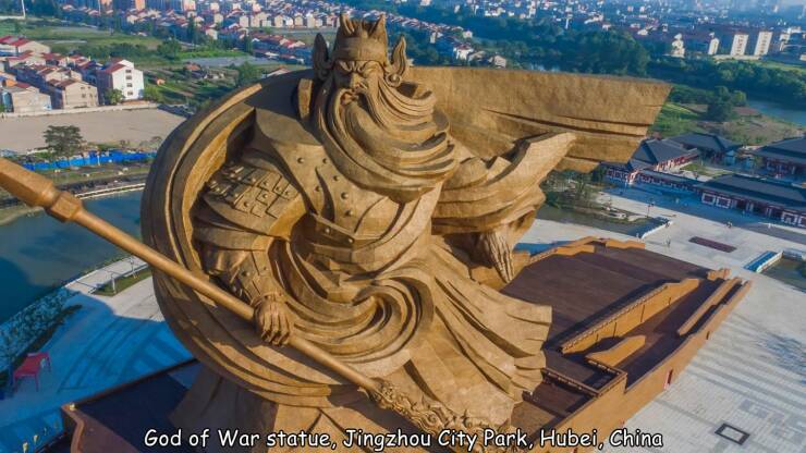 cool random pics - guan yu statue - El Bag God of War statue, Jingzhou City Park, Hubei, China Do Gc