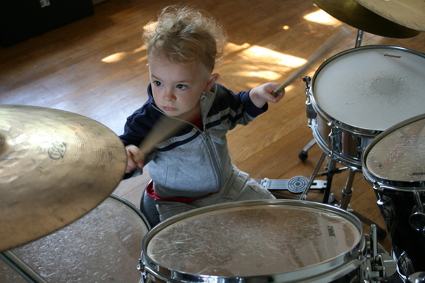 The parents who thought drums would be an awesome gift.