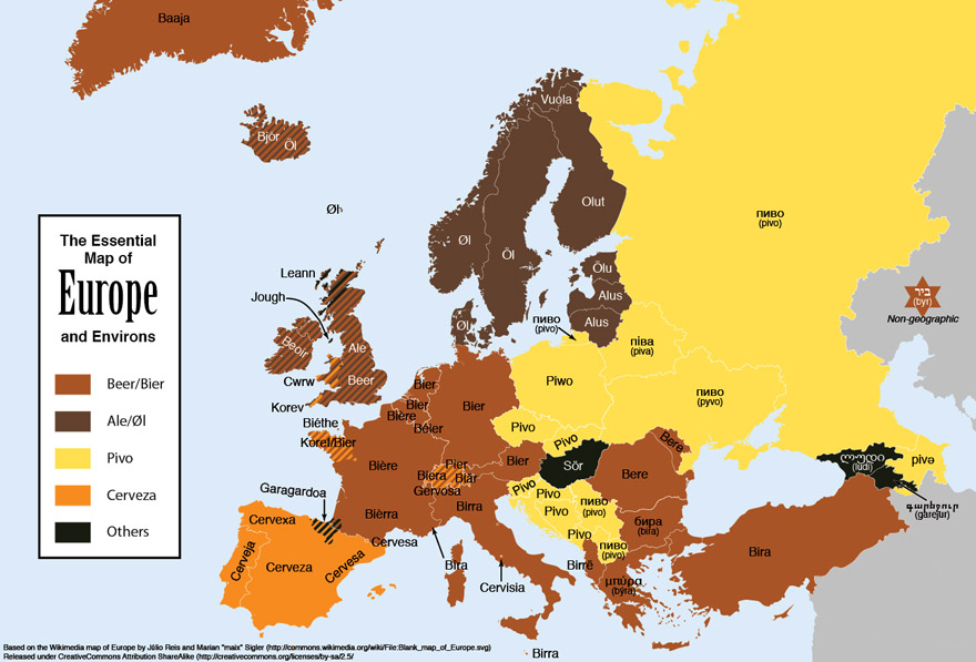 Beer Names in Different European Languages