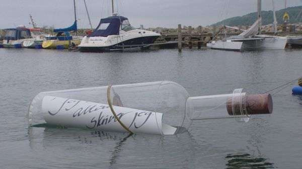 Giant Message in a Bottle by Vibeke Nrgaard Rnsbo