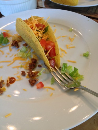 The easy way to fill a taco.