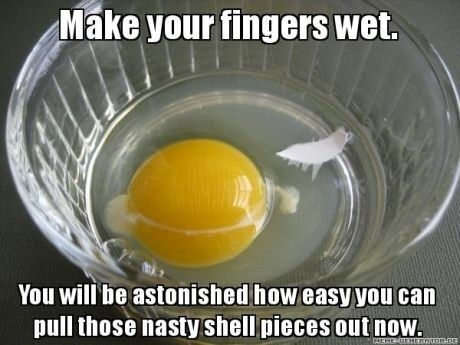 Easily remove those nasty egg shells from your eggs.