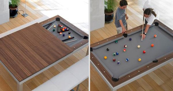and pool table on the other!