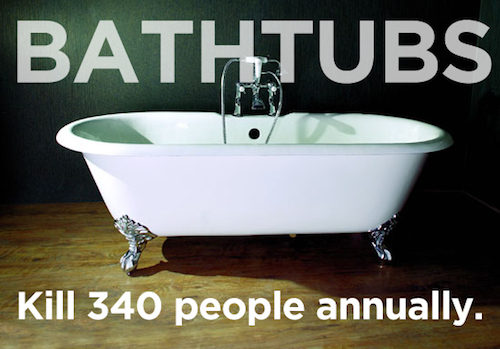 bathtub fall meme - Bathtubs Kill 340 people annually.