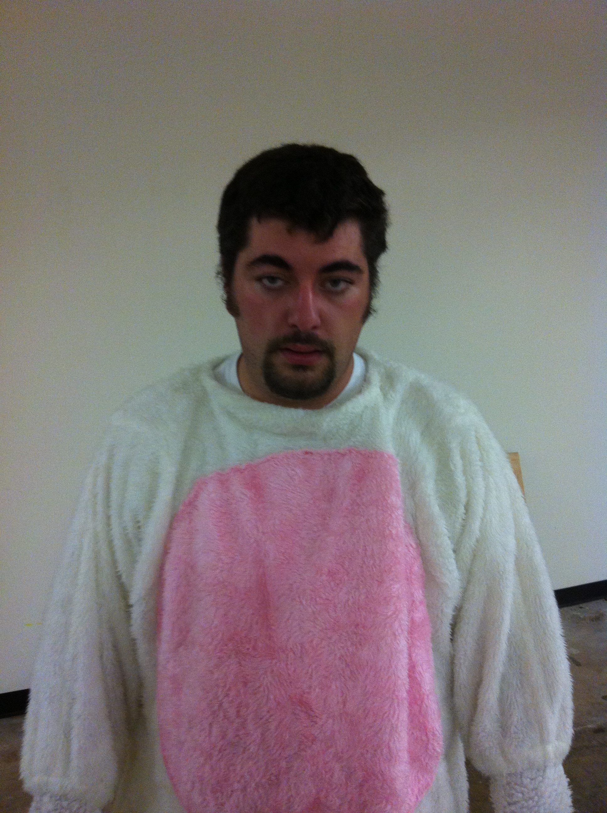 This was after the 3 hours of being in the Bunny Suit! It was horrible!!