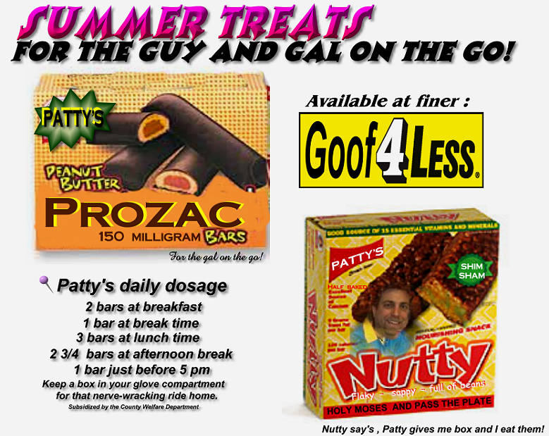 Pattys prozac bars for the gal on the go!