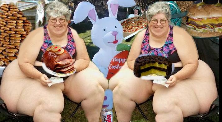 Ruth and Jan on Easter........