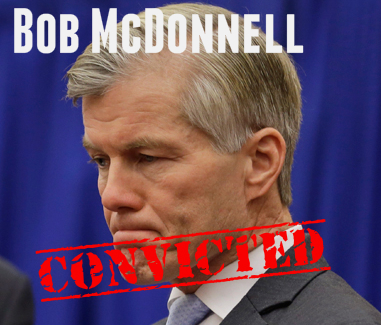 Republican crook Bob McDonnell found guilty today....
Another conservative bites the dust
