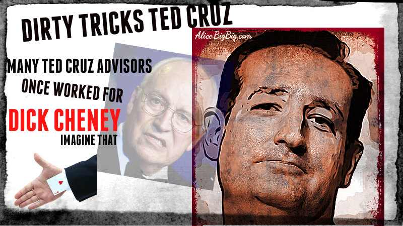 Dead eye Dick loves Ted Cruz