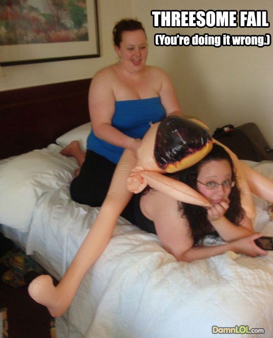 random pic socially awesome penguin - Threesome Fail You're doing it wrong. DamnLOL.com
