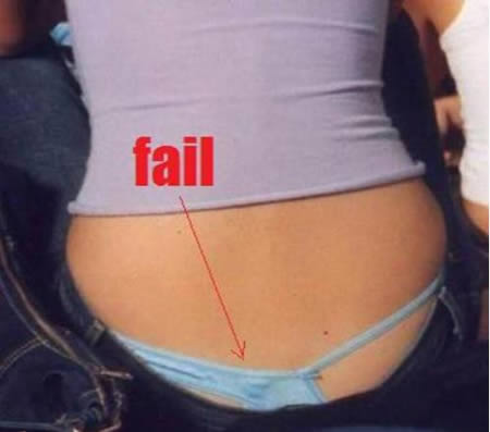 What's thong with this picture? - Poorly Dressed - fashion fail
