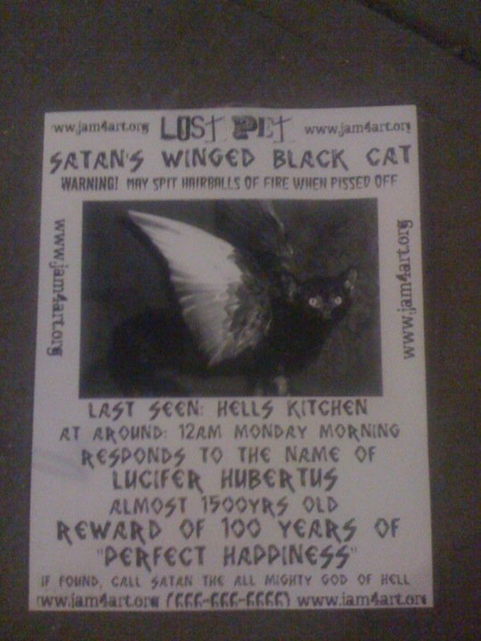 When Satan's cats roam, they get lost, so Satan's gotta find them one way or another...