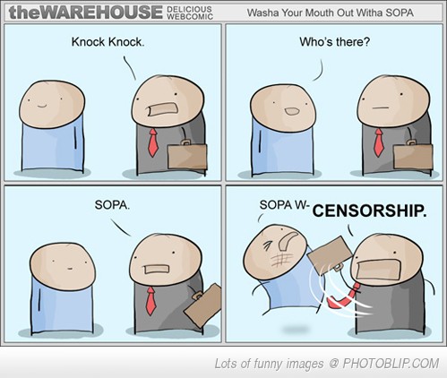 cartoon - theWAREHOUSE Delicious Washa Your Mouth Out Witha Sopa Knock Knock Who's there? Sopa Sopa WCensorship. Lots of funny images @ Photoblip.Com