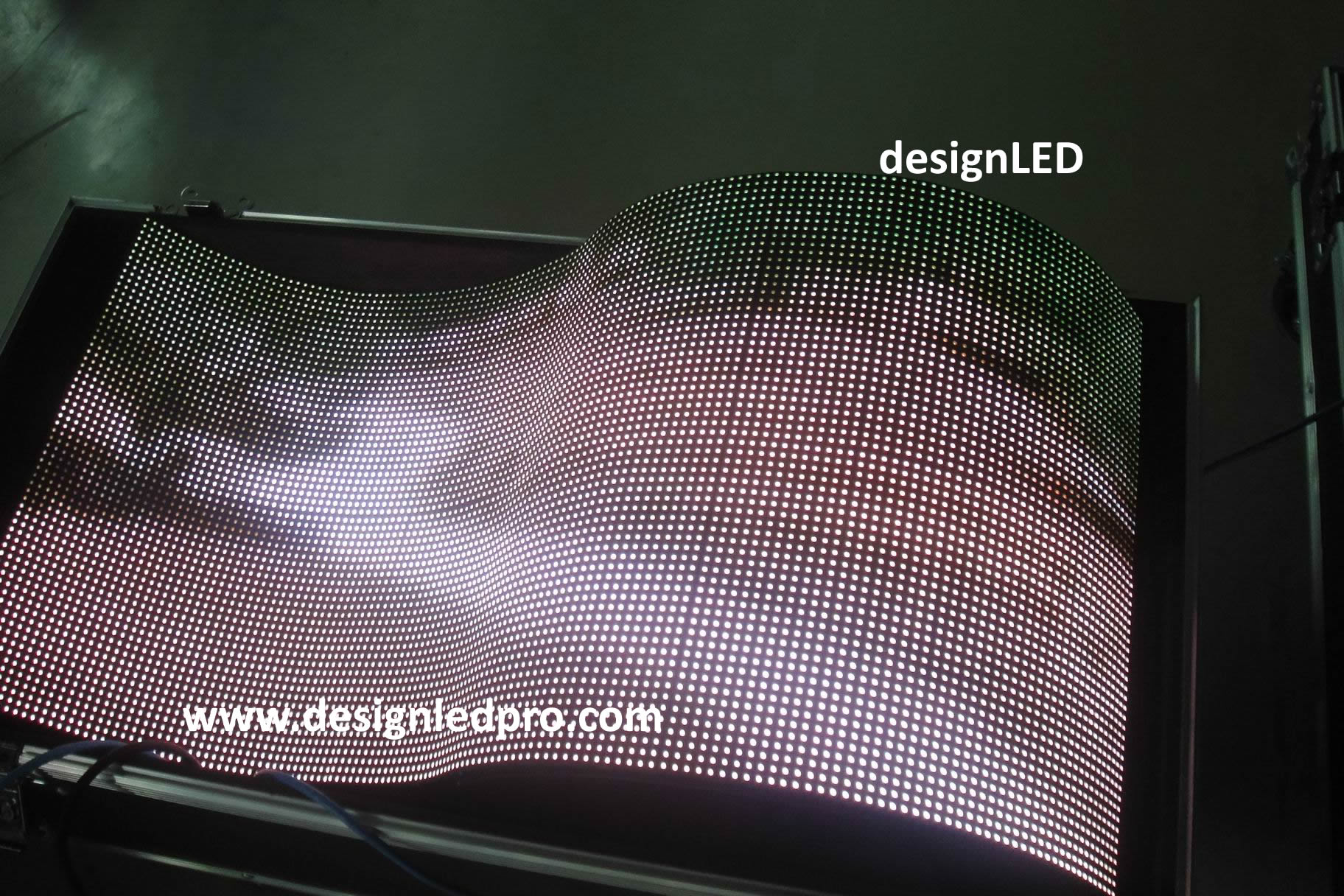 rubber flexible led screen for your creative idea on stage, TV studio , and Auto show etc